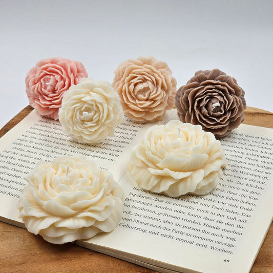 Peony Rose Kerze aus Rapswachs