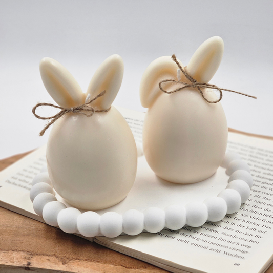 Osterkerze Hase aus Rapswachs