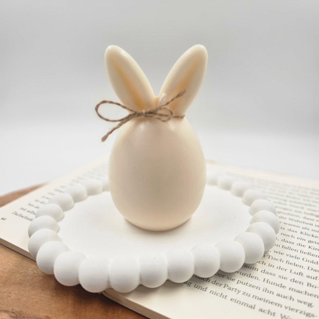 Osterkerze Hase aus Rapswachs