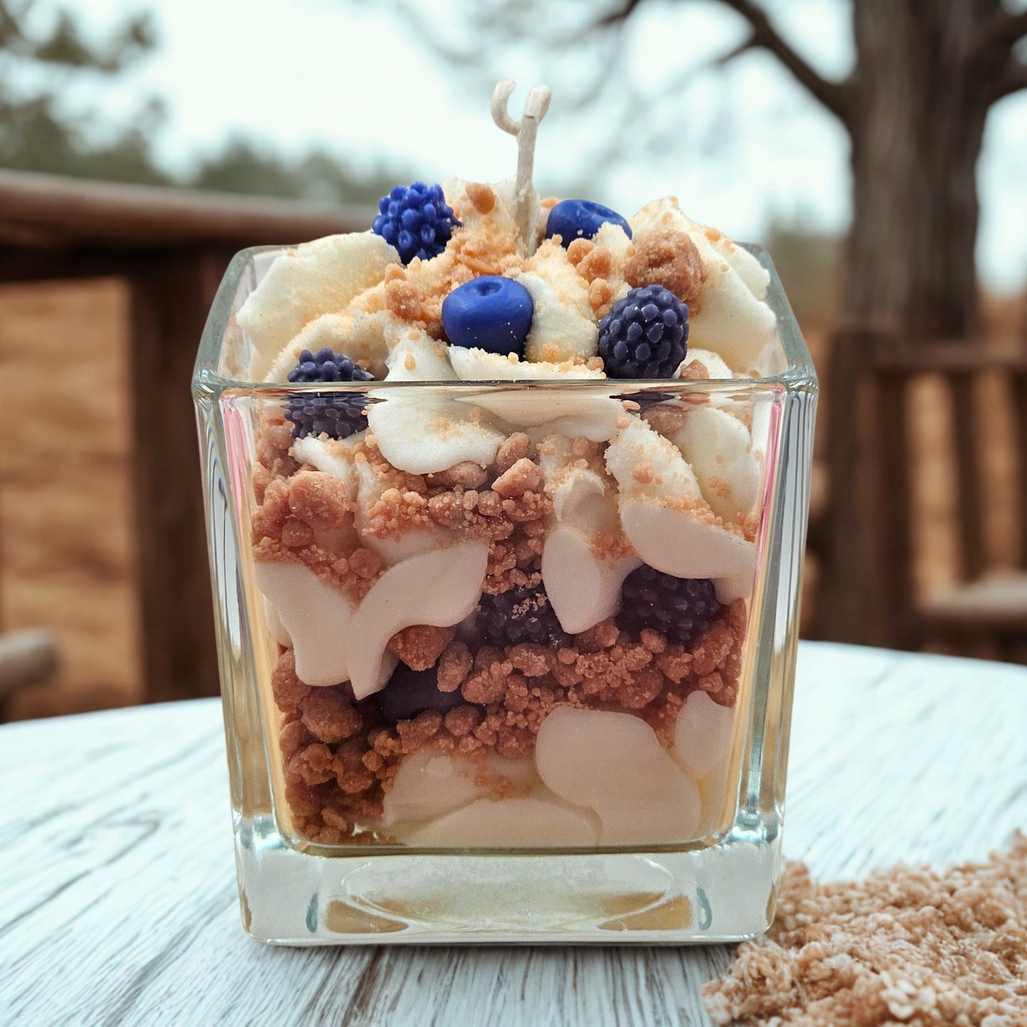 Heidelbeer Dessertkerze