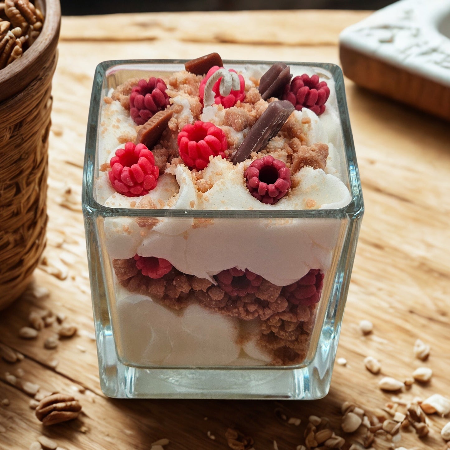 Himbeer Dessertkerze